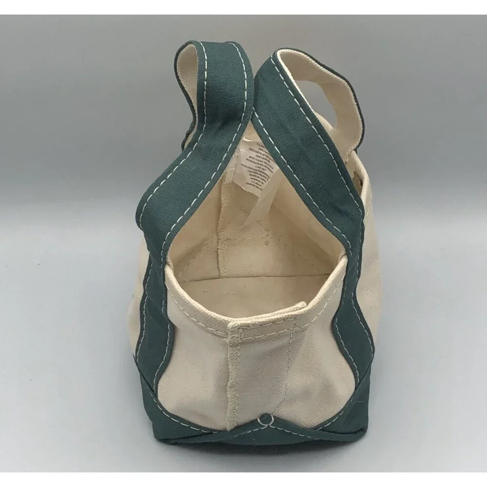 LL Bean Mini Boat And Tote Bag Embroidered Autumn Leaves 5.5"Lx5"Hx4.5"D - Picture 3 of 9